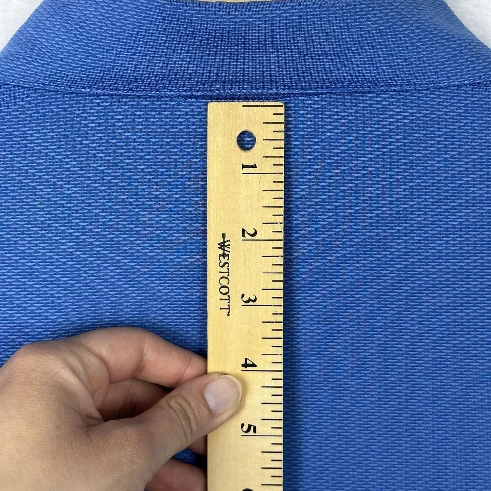 Nike Golf Blue‎ Short Sleeve Sphere Dri-Fit Diamond Polo Shirt Men's XL 35055464